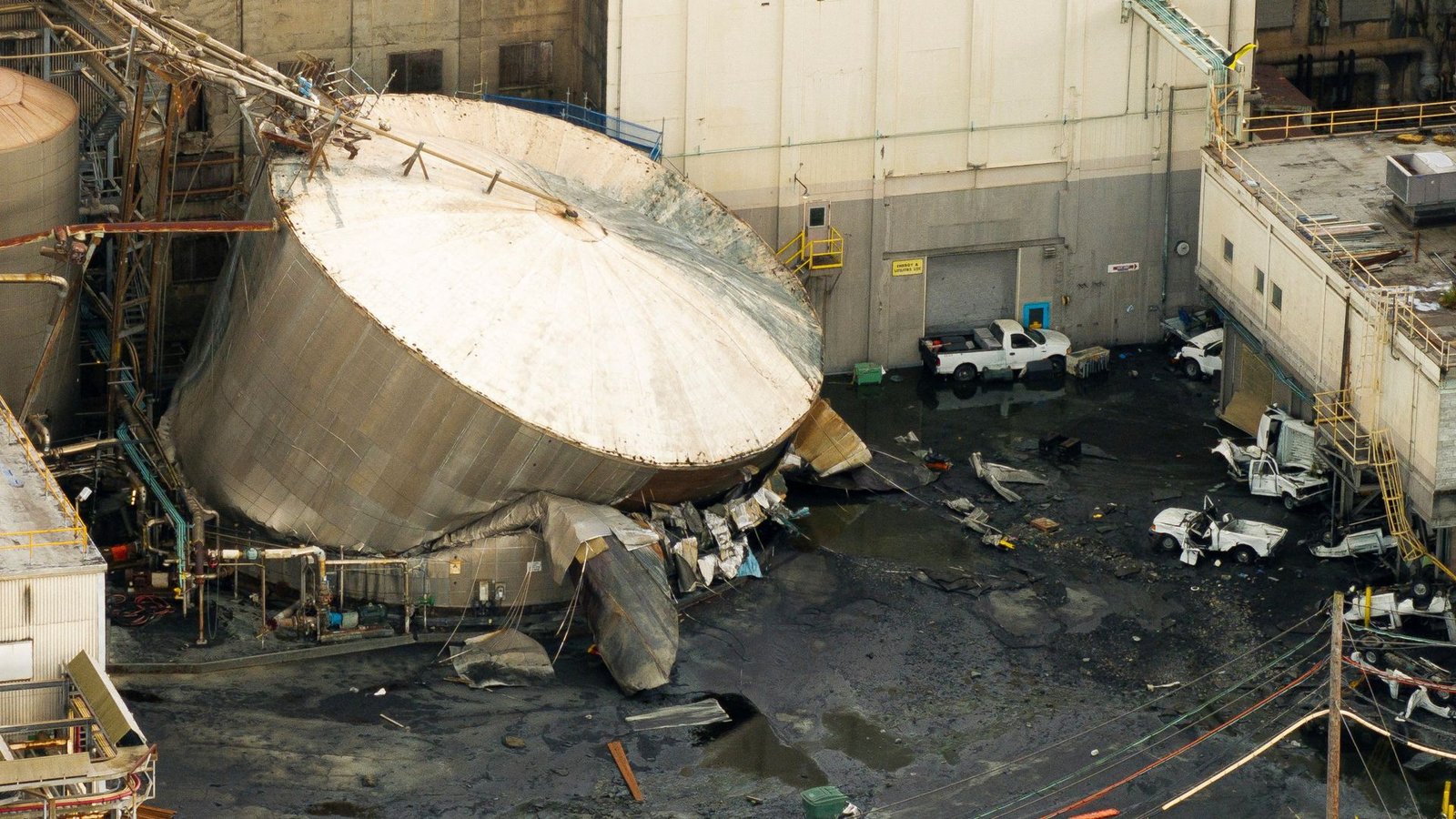 Remains of six workers found after chemical tank implosion